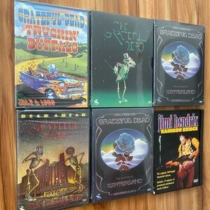Lot of 6 The Grateful Dead Rock DVD 1989 Concert NEW Sealed vintage Garcia
